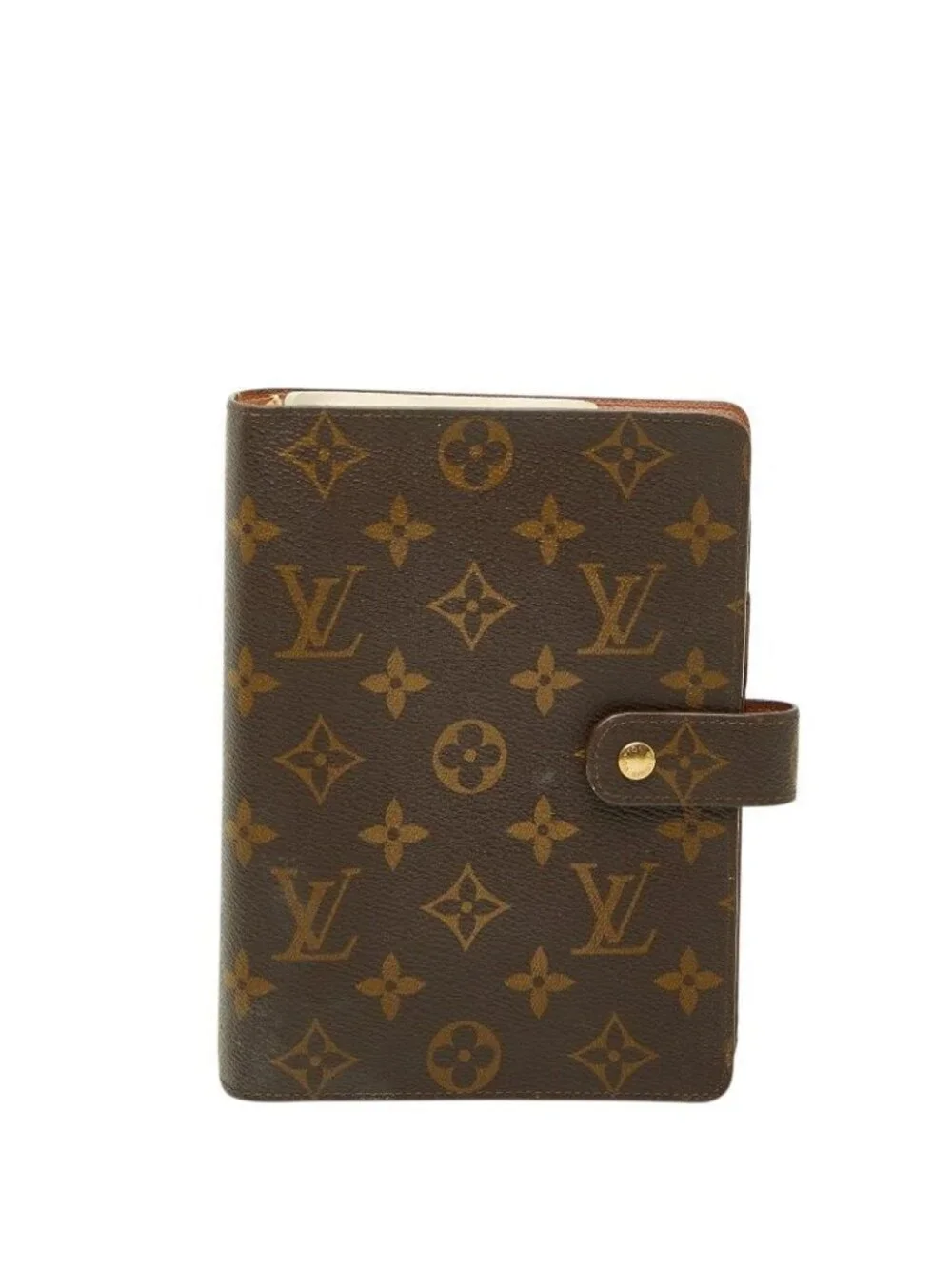 Louis Vuitton Monogram Agenda System Planner Brown Leather